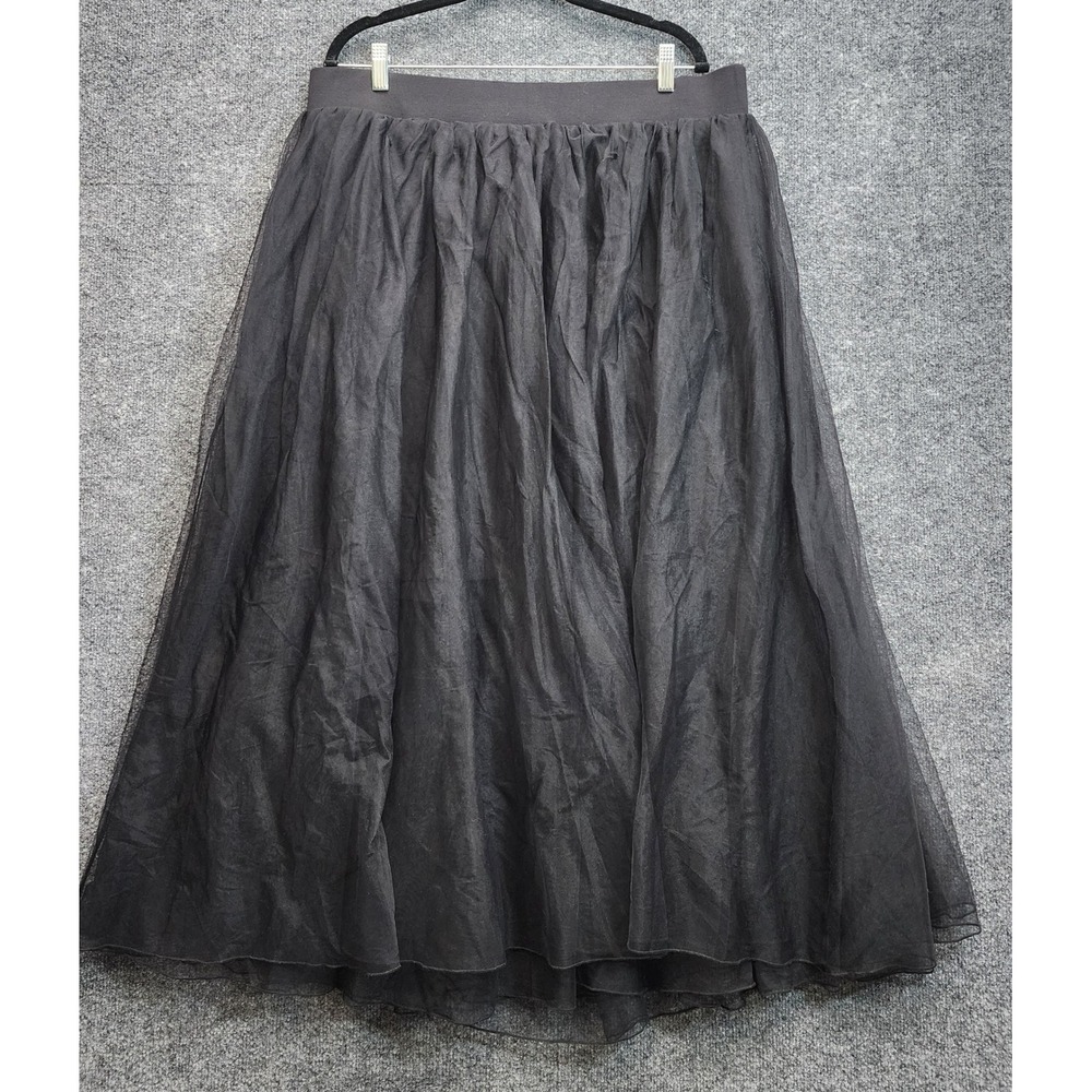 NWT Torrid Maxi Tulle Velvet Women Plus Goth Whimsigoth Layered Skirt 2X
